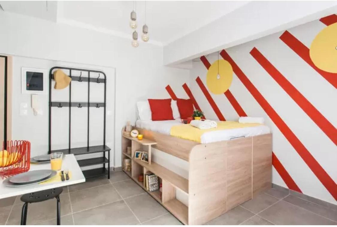 Colorful Apartment In Athena Bagian luar foto